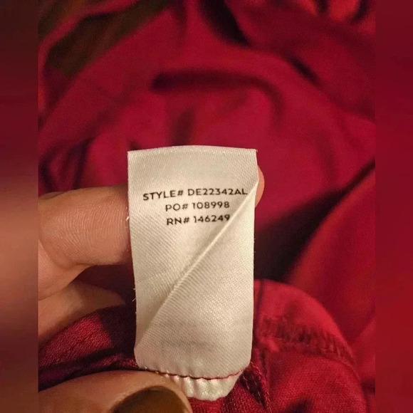 LULUS Burgundy Darling Delight Skater Mini Dress V neck Sleeveless Lined S EUC - Picture 8 of 12